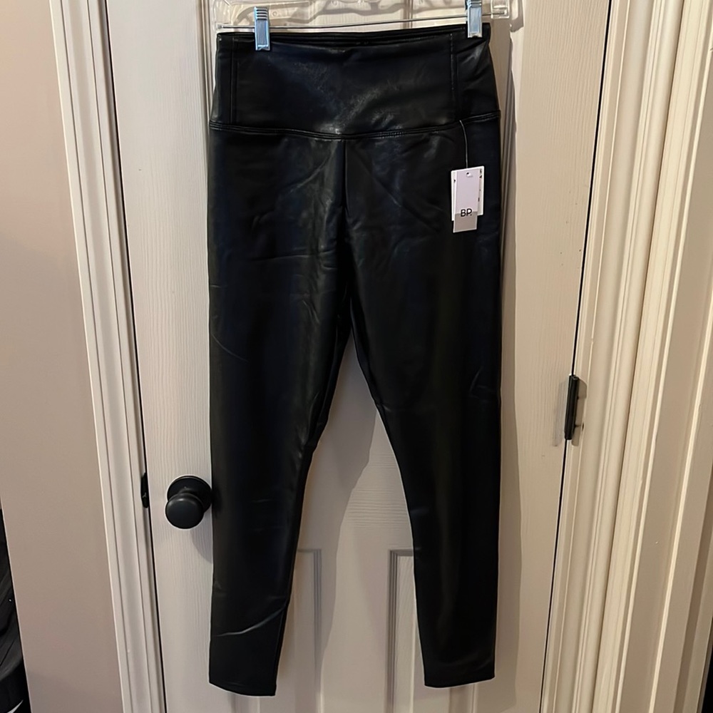 Faux leather pants